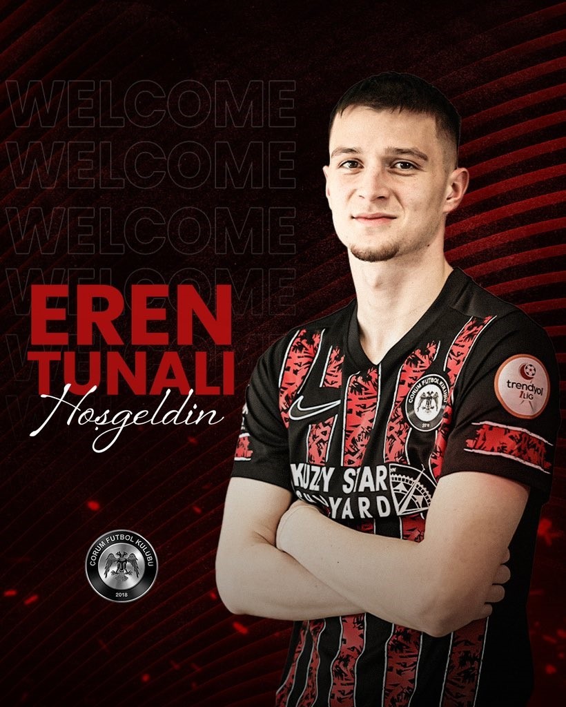 Çorum FK, Eren Tunalı ile 3,5 yıllık sözleşme imzaladı Çorum FK, Eren Tunalı ile 3,5 yıllık sözleşme imzaladı Çorum