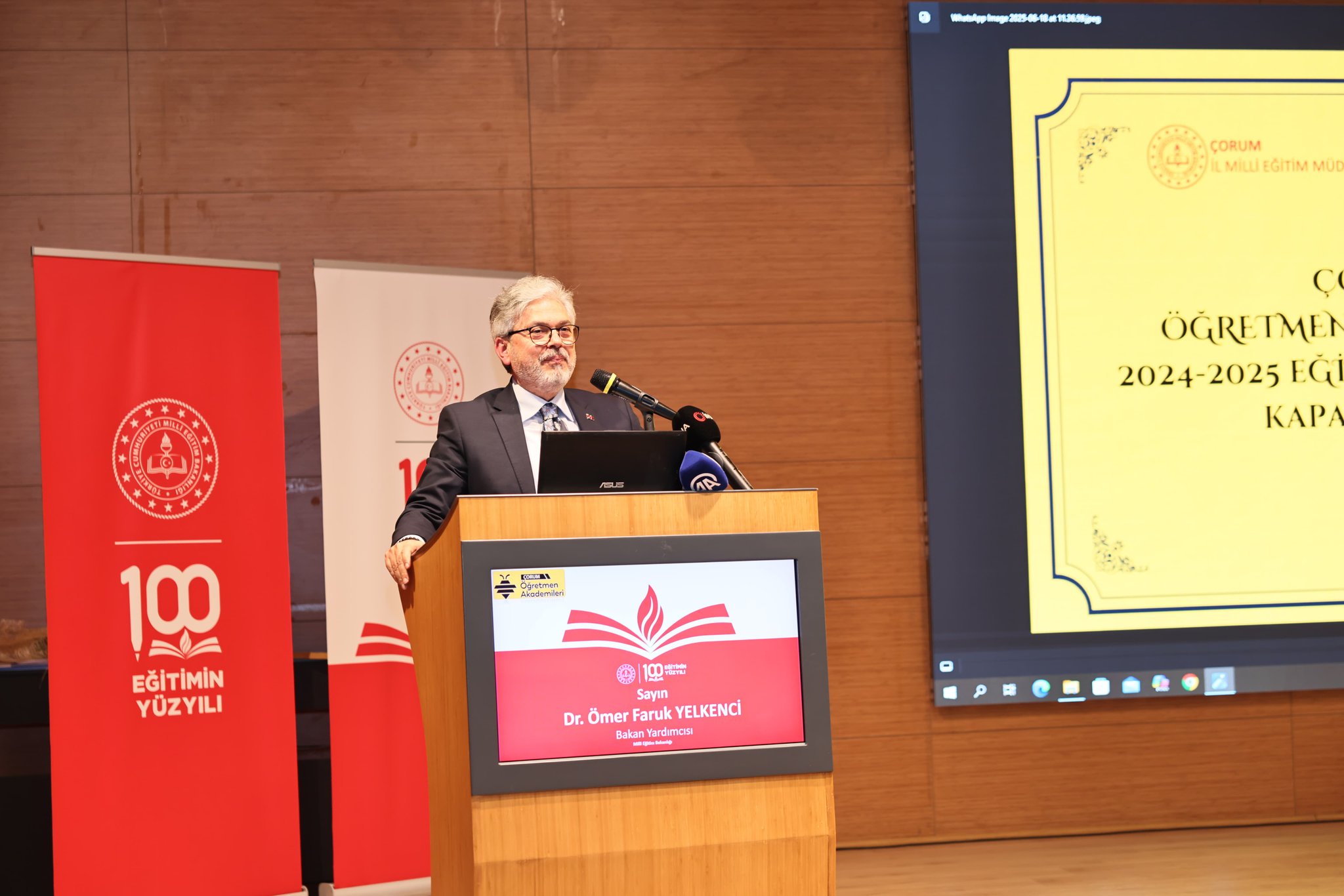 Milli Eğitim Bakan Yardımcısı Yelkenci: “Teknoloji bizim için bir araçtır” Çorum Öğretmenler Akademileri kapanış programı Hitit Üniversitesi Meslek Yüksekokulu Kampüsü