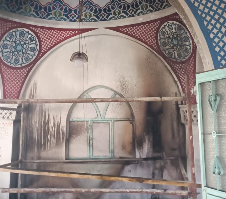 Osmancık'ta camide çıkan yangın söndürüldü