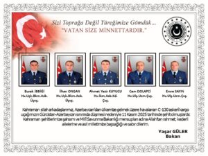MSB Şehit Olan 20 Askerin İsimlerini Açıkladı