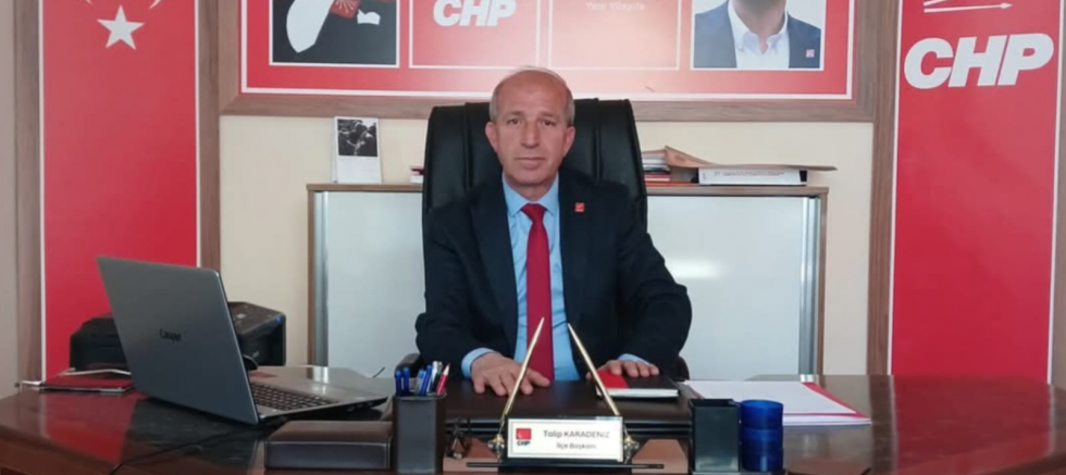 Cumhuriyet Halk Partisi Oğuzlar İlçe Başkanı Talip Karadeniz, saltanatın kaldırılışının