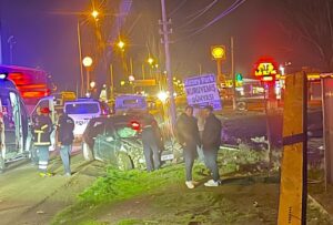 Çorum'un Osmancık ilçesinde meydana gelen trafik kazasında, bir otomobil kontrolden