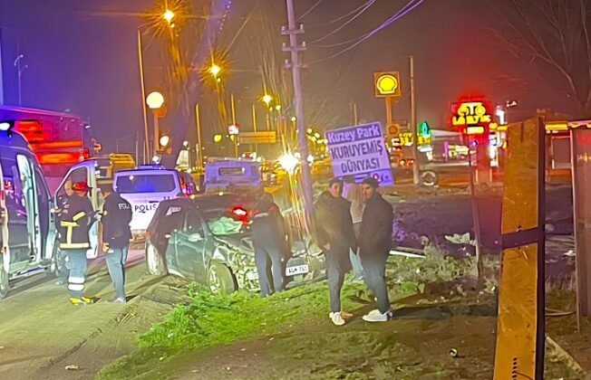 Osmancık’ta otomobil takla attı: 1 yaralı