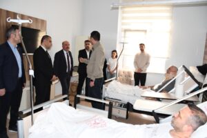 Vali Çalgan’dan kazazedelere ziyaret