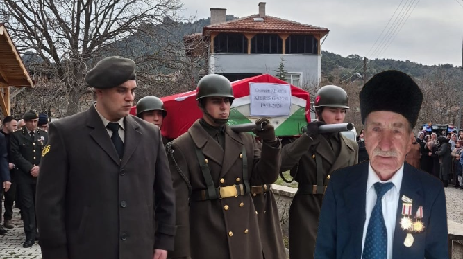 Kıbrıs Gazisi Osman Alaca son yolculuğuna uğurlandı