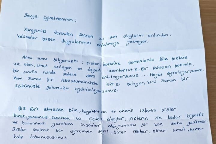 Osmancık’ta öğrencilerden duygulandıran mektup