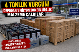 Çorum’un Osmancık ilçesinde bir akaryakıt istasyonuna ait depodan piyasa değeri