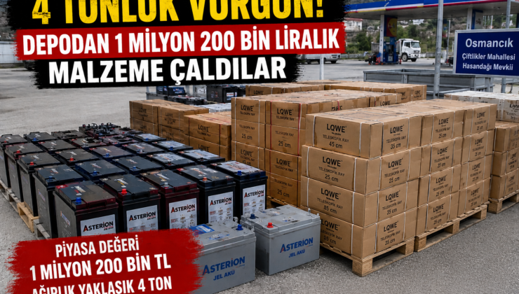 4 Tonluk Vurgun! Depodan 1 Milyon 200 Bin Liralık Malzeme Çalındı
