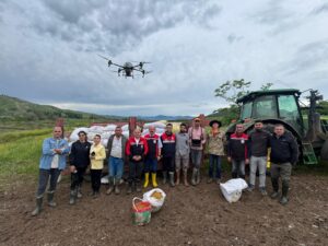 Dron Destekli Çeltik Ekimi Yerinde İncelendi