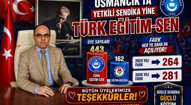 Osmancık’ta yetki yine TÜRK EĞİTİM-SEN’de
