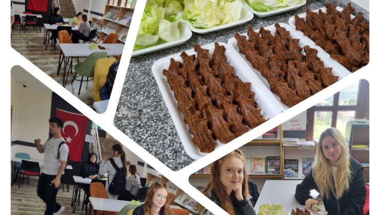 Osmancık Halk Kütüphanesi’nde YKS Heyecanına Çiğ Köfteli Moral Desteği