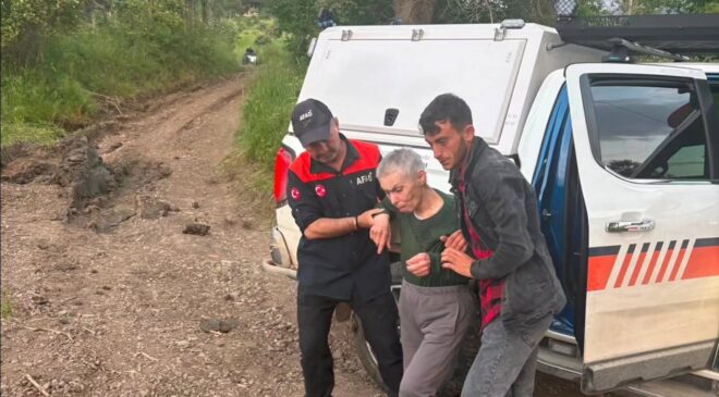 Osmancık’ta Kaybolan Yaşlı Kadın Ormanlık Alanda Sağ Olarak Bulundu