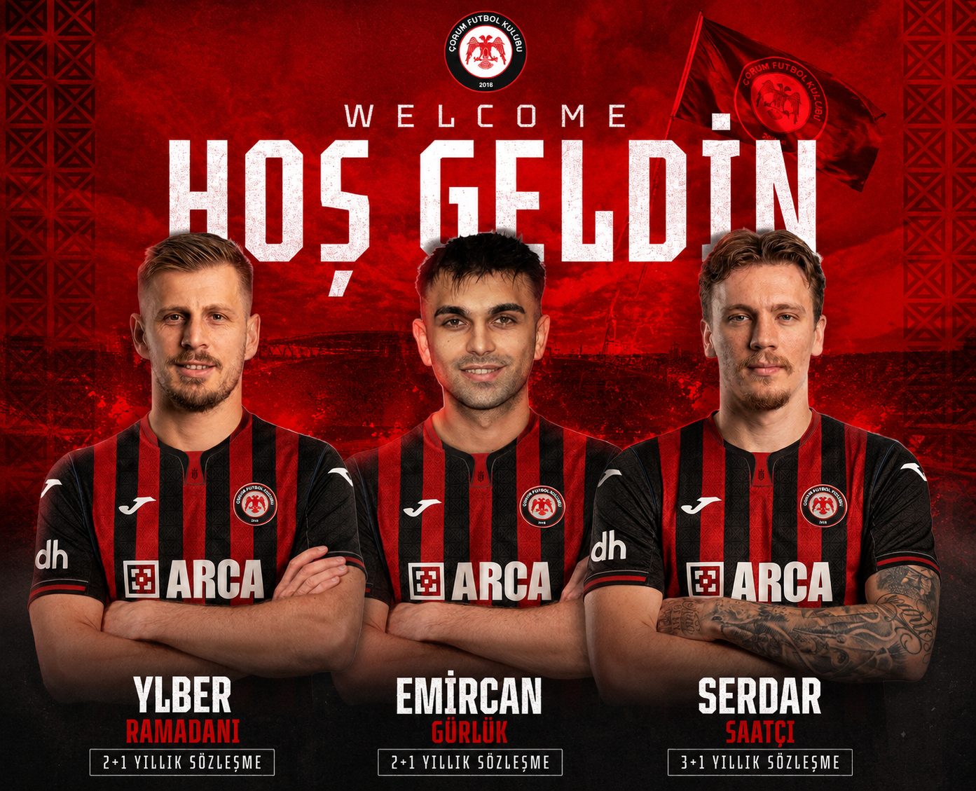 ARCA Çorum FK’dan Peş Peşe 3 Transfer