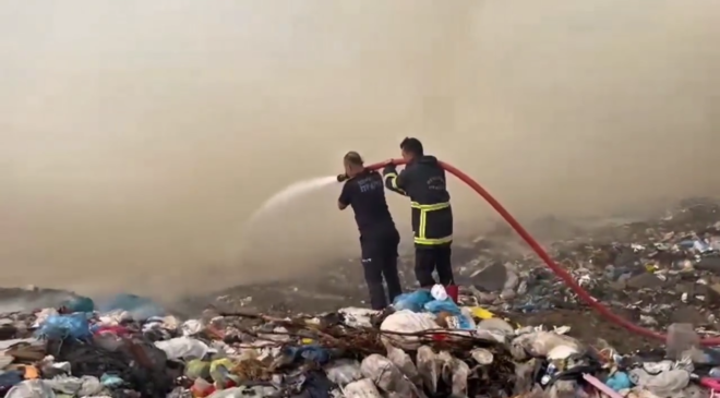 Amasya’da Çöp Depolama Tesisinde Yangın