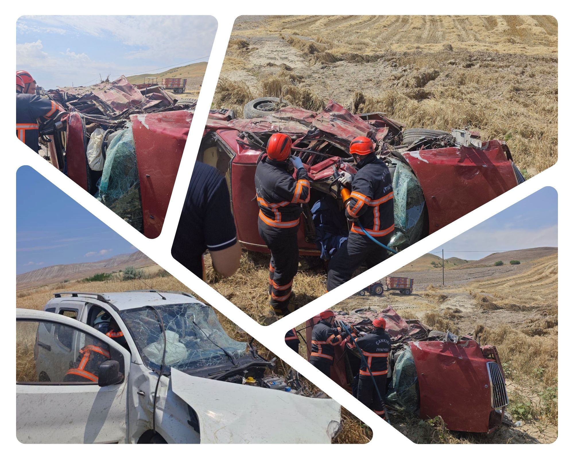 Çorumlu Baba ile 12 Yaşındaki Oğlu Feci Kazada Yaşamını Yitirdi