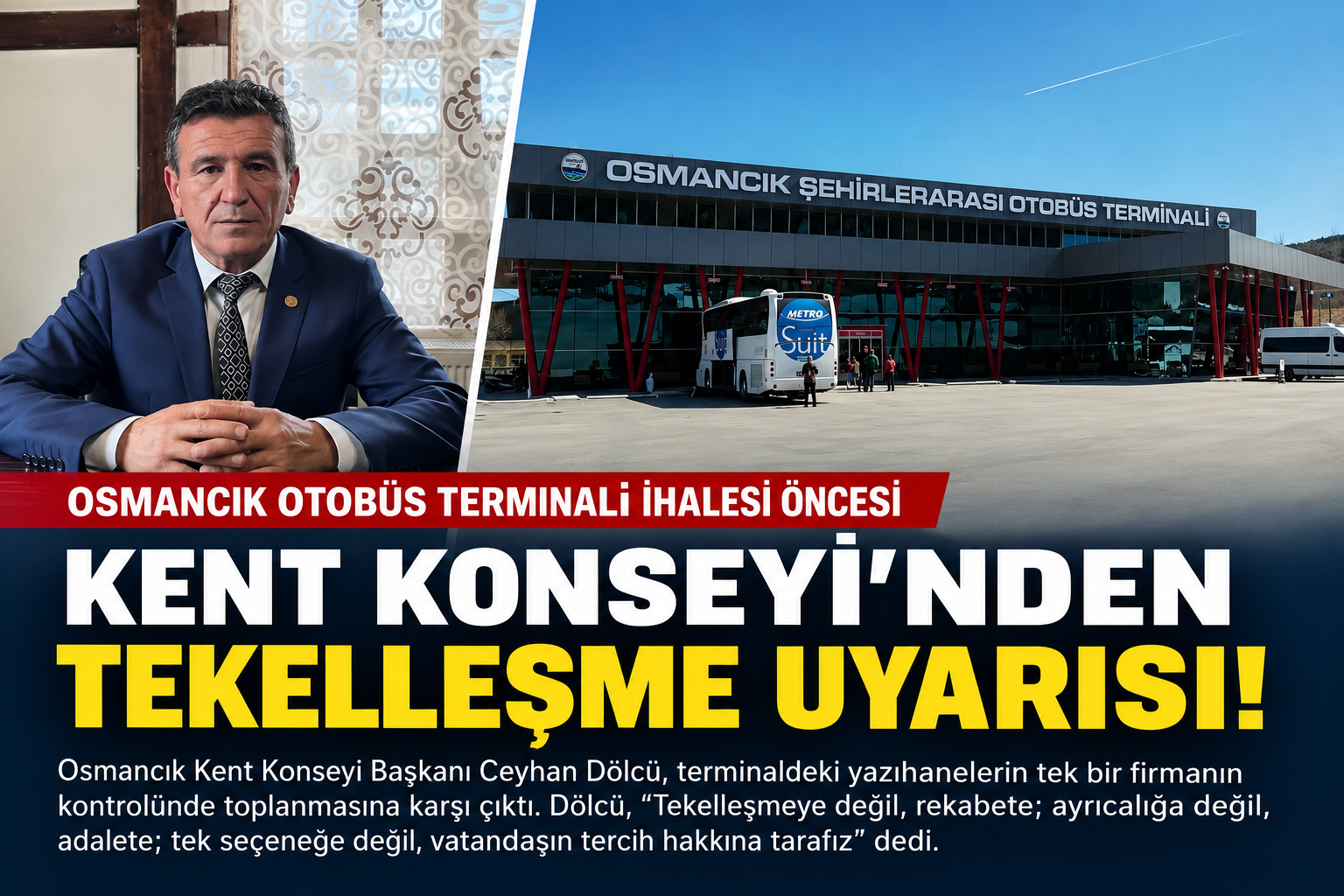 Osmancık Terminali İhalesinde Kent Konseyi’nden “Tekelleşme” Uyarısı