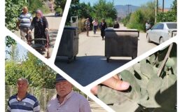 Osmancık’ta Vatandaşlar Yolu Çöp Konteynerleriyle Kapatıp Eylem Yaptı: “Artık Buramıza Geldi”