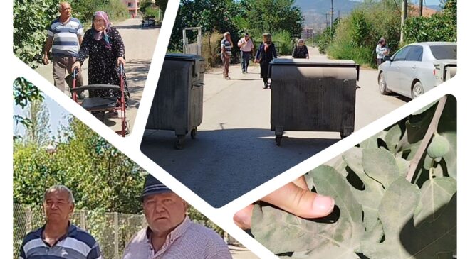 Osmancık’ta Vatandaşlar Yolu Çöp Konteynerleriyle Kapatıp Eylem Yaptı: “Artık Buramıza Geldi”