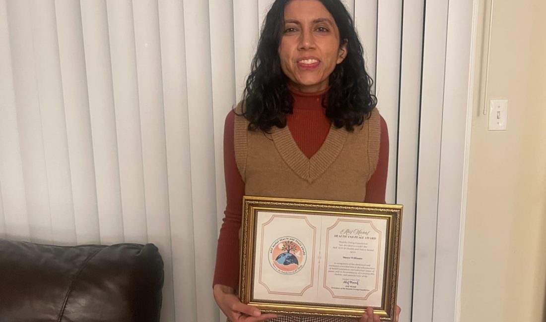 “Akif Manaf Sağlık ve Barış Ödülü” Şimdi de ABD’de Mansi Williams, Sağlık ve Barış Ödülü’nün ABD’deki temsilcisi oldu