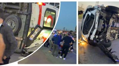Çorum’da kavşakta ambulans ile otomobil çarpıştı: 6 yaralı
