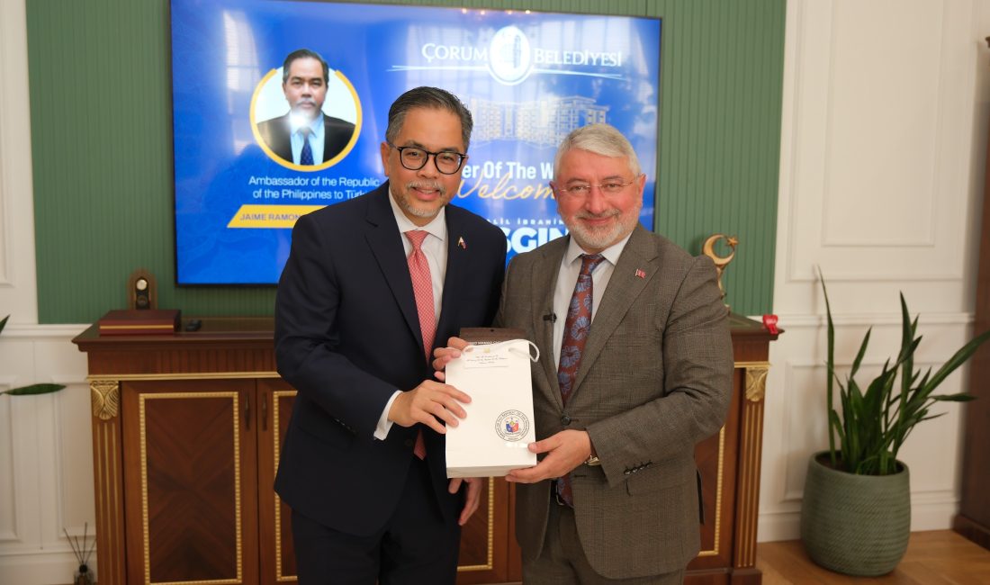 Filipinler Büyükelçisinden Çorum’a Ziyaret Filipinler’in Ankara Büyükelçisi Jaime Ramon T. Ascalon Jr., Çorum Belediye
