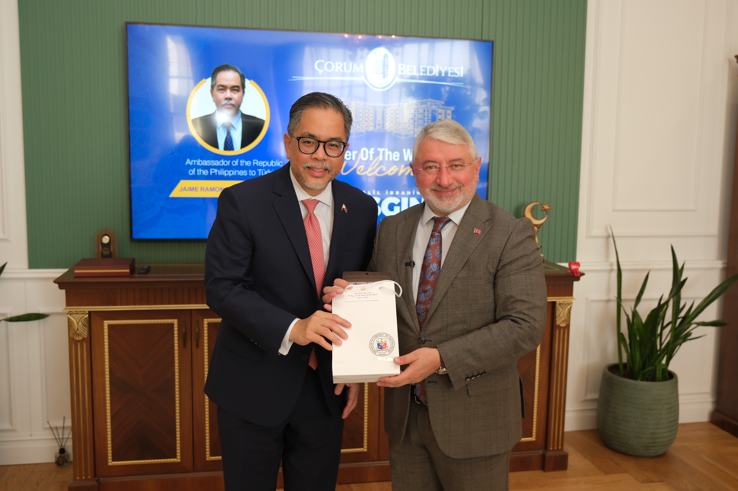 Filipinler’in Ankara Büyükelçisi Jaime Ramon T. Ascalon Jr., Çorum Belediye