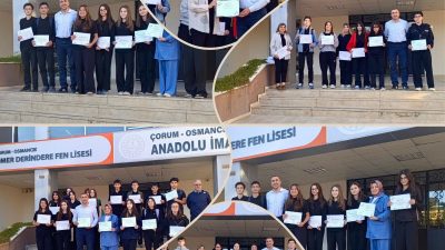 Çorum’un Osmancık ilçesindeki Ömer Derindere Fen Lisesi, eTwinning projeleri kapsamında